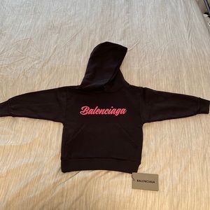Balenciaga Kids Sweatshirt and Sweatpants, Size 2, Brushed Molleton/Washed Black